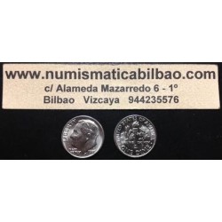 ESTADOS UNIDOS 10 CENTAVOS DIME 1995 D ROOSVELT KM.195A MONEDA DE NICKEL SC USA COIN