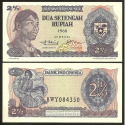 . INDONESIA 2 1/2 RUPIA 1956 KEUANGAN Pick 75 SC- BILLETE RUPIAH
