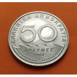 GRECIA 50 DRACMAS 1984 SOLON ARCHON y OLAS KM.134 MONEDA DE NICKEL EBC- Greece 50 Drachmai Dracmai