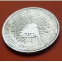 MEXICO 1 PESO 1873 GUANAJUATO Go S PLATA SILVER COIN KM*408.8