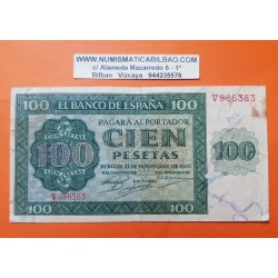 ESPAÑA 100 PESETAS 1938 MAYO 20 BURGOS Serie D SC- Pick 113