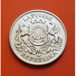 LETONIA 1 LATS 1924 VALOR KM*7 PLATA EBC