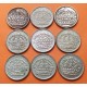 9 monedas x SUECIA 25 ORE 1952/1961 CORONA REY GUSTAV V Y VALOR KM.824 MONEDA DE PLATA MBC Sweden silver