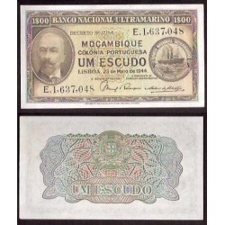 MOZAMBIQUE 1 ESCUDO 1944 SC PICK 92 PORTUGAL UNC