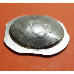 @ERROR PRUEBA DE ACUÑACION@ ESPAÑA 50 CENTIMOS 1966 * 19 71 FRANCO MONEDA DE ALUMINIO