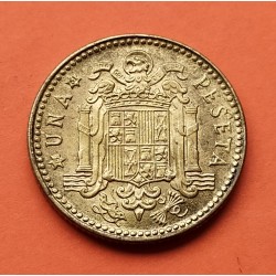 ESPAÑA 1 PESETA 1953 * 19 61 FRANCISCO FRANCO KM.775 MONEDA DE LATON SC Sin Circular ESTADO ESPAÑOL Ref/2