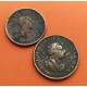 2 monedas x INGLATERRA 1/2 PENIQUE 1799 + 1806 BRITANNIA REY GEORGIUS KM.662/647 MONEDA DE BRONCE MBC -UK Half Penny coin