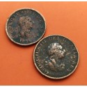 2 monedas x INGLATERRA 1/2 PENIQUE 1799 + 1806 BRITANNIA REY GEORGIUS KM.662/647 MONEDA DE BRONCE MBC -UK Half Penny coin
