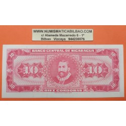 NICARAGUA 10 CORDOBAS 1968 GONZALO HERNANDEZ DE CORDOBA Pick 117 BILLETE SC @RARO@ UNC BANKNOTE