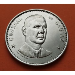 @OFERTA@ FRANCIA MEDALLA CONMEMORATIVA GENERAL DE GAULLE PRESIDENTE DE LA REPUBLICA NICKEL SC