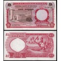 NIGERIA 1 LIBRA 1967 NATIVO CON MACHETE Pick 8 BILLETE SC Africa UNC BANKNOTE Federal Republic Of Niger