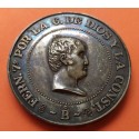 @OFERTA@ ESPAÑA 1974 MEDALLA DE METAL V CONVENCION NUMISMATICA MAYO 1974 DE FERNANDO VII ESCUDO DE BILBAO