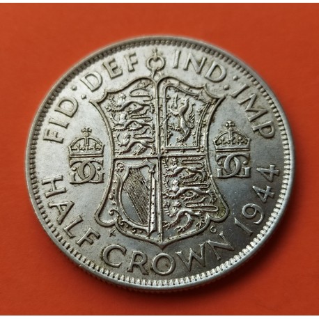 INGLATERRA 1/2 CORONA 1945 JORGE VI PLATA SC- Silver Half Crown
