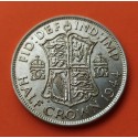 INGLATERRA 1/2 CORONA 1944 REY JORGE VI KM.856 MONEDA DE PLATA MBC+ UNITED KINGDOM Silver Half Crown WWII