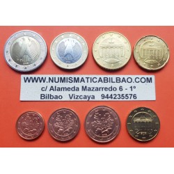 ALEMANIA MONEDAS EURO 2002 Letra F SC 1+2+5+10+20+50 Centimos + 1 EURO + 2 EUROS 2002 F Germany coins