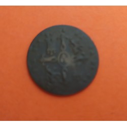 ESPAÑA REINA ISABEL II 2 MARAVEDIS 1858 Ceca BARCELONA  MONEDA DE COBRE