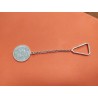 LLAVERO PLATA 925 + COLOMBIA 50 CENTAVOS 1934 MONEDA DE PLATA MBC+