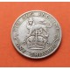 INGLATERRA 1 SHILLING 1921 LEON y REY JORGE V KM.833 MONEDA DE PLATA BAJA MUY CIRCULADA UK silver
