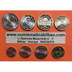 AUSTRIA SERIE EUROS 2002 : 1+2+5+10+20+50 Centimos 1€+2€ EURO