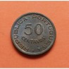 ANGOLA 50 CENTAVOS 1957 ESCUDO REPUBLICA PORTUGUESA KM.75 MONEDA DE BRONCE SC- Africa Portugal