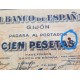 ESPAÑA 100 PESETAS 1937 BANCO DE ESPAÑA GIJON ASTURIAS Sin Serie 276184 Pick S.580 BILLETE EBC @1 AGUJERITO@ GUERRA CIVIL