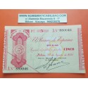 . BILBAO 5 PESETAS 1936 Serie A BANCO de VIZCAYA @LUJO@ EUSKADI