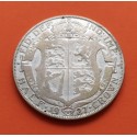 INGLATERRA 1/2 CORONA 1927 REY JORGE V KM.835 MONEDA DE PLATA MBC- Great Britain UK Half Crown silver coin