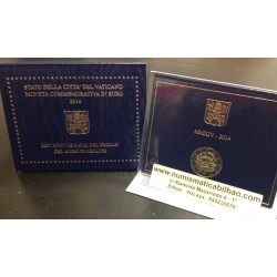 VATICANO 2 EUROS 2014 CAIDA DEL MURO DE BERLIN SC MONEDA CONMEMORATIVA EN CARTERA ESTUCHE OFICIAL