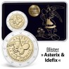 @RARA@ FRANCIA 2 EUROS 2019 ASTERIX SC MONEDA CONMEMORATIVA El cliente recibirá 1 coincard con un personaje al azar