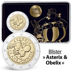 @RARA@ FRANCIA 2 EUROS 2019 ASTERIX SC MONEDA CONMEMORATIVA El cliente recibirá 1 coincard con un personaje al azar