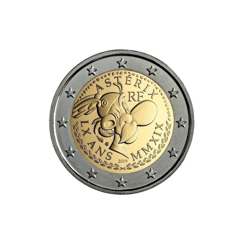 @RARA@ FRANCIA 2 EUROS 2019 ASTERIX SC MONEDA CONMEMORATIVA El cliente recibirá 1 coincard con un personaje al azar