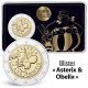 3 monedas x FRANCIA 2 EUROS 2019 ASTERIX SC conmemorativa EN 3 COINCARDS DISTINTOS OBELIX ASTERIX IDEFIX