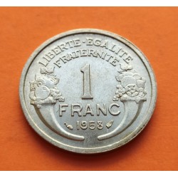 FRANCIA 1 FRANCO 1958 MORLON KM.885.A.2 MONEDA DE ALUMINIO SC- France 1 Franc 4ª República
