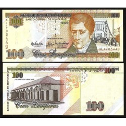 HONDURAS 100 LEMPIRAS 1997 JOSE CECILIO DEL VALLE y CASA Pick 77G BILLETE SC UNC BANKNOTE