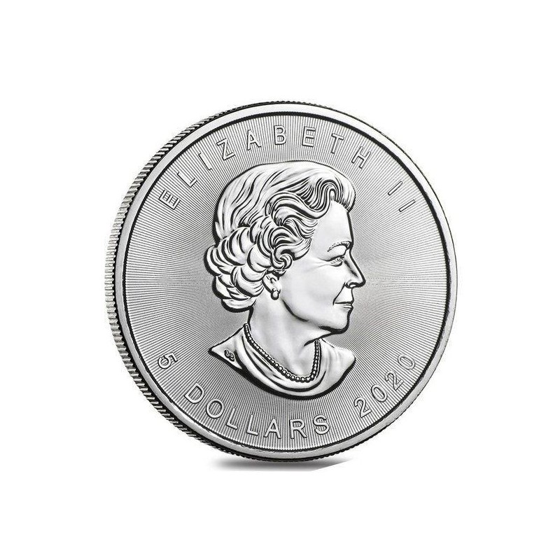 .@1 ONZA 2020@ CANADA 5 DOLARES 2020 HOJA DE ARCE MONEDA DE PLATA PURA SC $5 Dollars Coin OZ OUNCE MAPLE LEAF