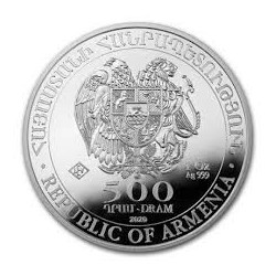 . @RARA@ ARMENIA 500 DRAMS 2020 ARCA DE NOE MONEDA DE PLATA SC OUNCE OZ Noah's Ark 1 ONZA