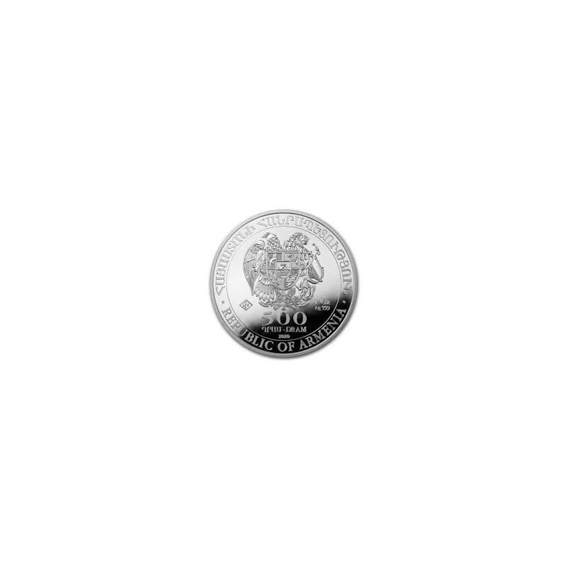 . @RARA@ ARMENIA 500 DRAMS 2020 ARCA DE NOE MONEDA DE PLATA SC OUNCE OZ Noah's Ark 1 ONZA
