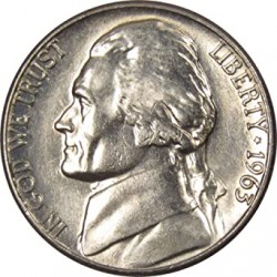 ESTADOS UNIDOS 5 CENTAVOS 1961 P JEFFERSON NICKEL SC CENT USA