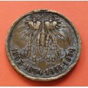 RUSIA GUERRA DE CRIMEA MEDALLA DE BRONCE 1853 1854 1855 1856 MONOGRAMAS DEL ZAR NICOLAS II y ALEJANDRO II