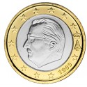 BELGICA 1 EURO 1999 REY ALBERTO MONEDA BIMETALICA SIN CIRCULAR 1ª AÑO DE EMISION