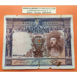 ESPAÑA 1000 PESETAS 1925 CARLOS I SIN SERIE 482 MBC++ Pick 70