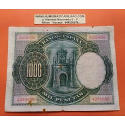 ESPAÑA 1000 PESETAS 1925 CARLOS I Sin Serie 4252650 Pick 70C BILLETE MUY CIRCULADO @AGUJERITOS@
