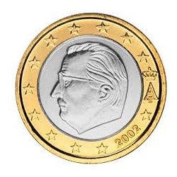 BELGICA 1 EURO 2002 REY ALBERTO MONEDA BIMETALICA SIN CIRCULAR Belgium 1€ coin