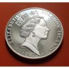 SOLOMON 10 DOLAR 1992 COCODRILO ENDANGERED WILDLIFE KM.51 MONEDA DE PLATA PROOF Salomon Islands 10 Dollars