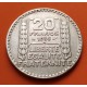 FRANCIA 20 FRANCOS 1938 BUSTO DE DAMA Ceca de TURIN KM.879 MONEDA DE PLATA MBC @GOLPES@ France 20 Francs silver R/1