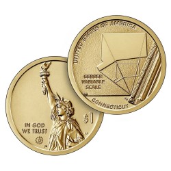 .ESTADOS UNIDOS 1 DOLAR 2020 P AMERICAN INNOVATION 6ª moneda GERBER VARIABLE SCALE Connecticut LATON SC USA 1 Dollar