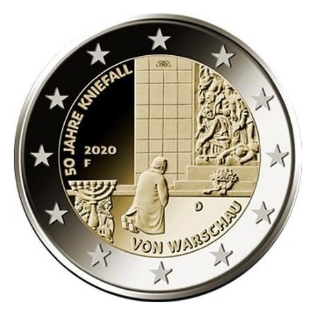 ALEMANIA 2 EUROS 2020 GENUFLEXION en VARSOVIA por WILLY BRANDT SC 2ª MONEDA CONMEMORATIVA