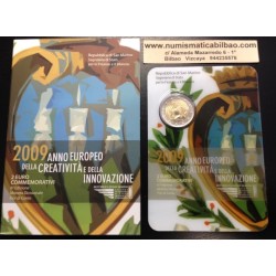 .SAN MARINO 2 EUROS 2009 AÑO DE LA ASTRONOMIA SC MONEDA CONMEMORATIVA EN ESTUCHE