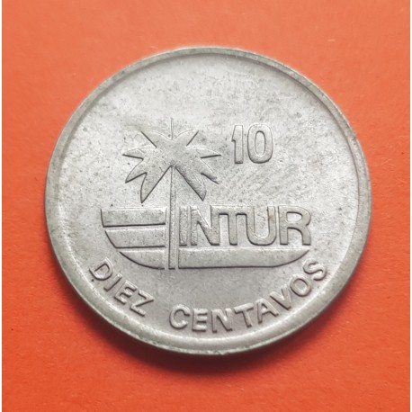 CUBA 10 CENTAVOS 1989 COLIBRI INTUR INSTITUTO NACIONAL DE TURISMO KM.416 MONEDA DE NICKEL EBC- Caribe R/2