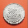 CUBA 10 CENTAVOS 1989 COLIBRI INTUR INSTITUTO NACIONAL DE TURISMO KM.416 MONEDA DE NICKEL EBC- Caribe R/2